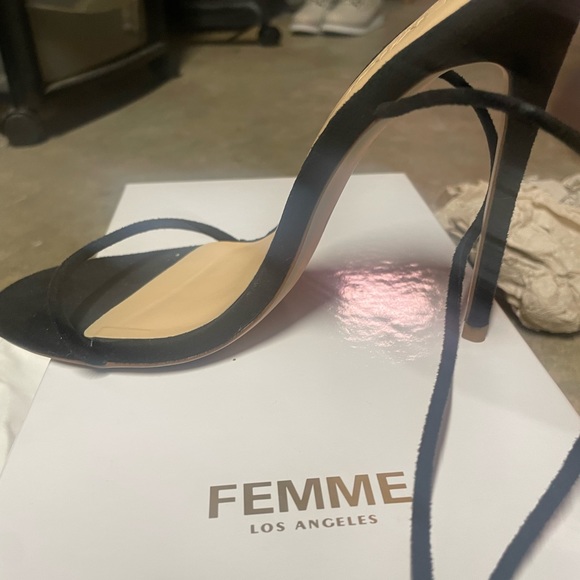 FEMME LA barely there lace up heels - Picture 6 of 11